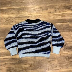 Anthropologie Zebra Stripe Crewneck Sweater
